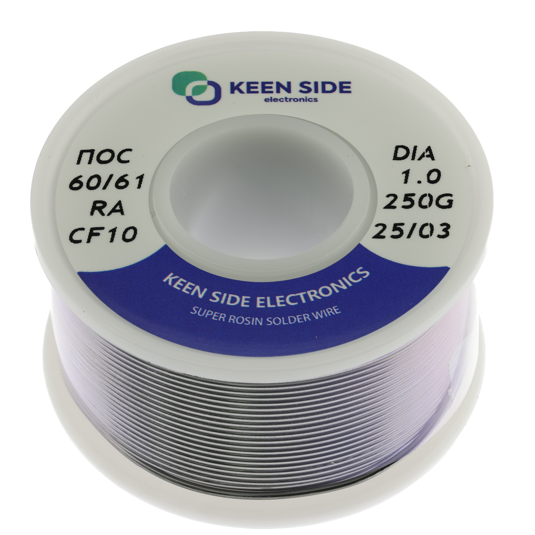Припой Sn60/Pb40-d1.0-250g flux RA KS10 ПОС 60/61