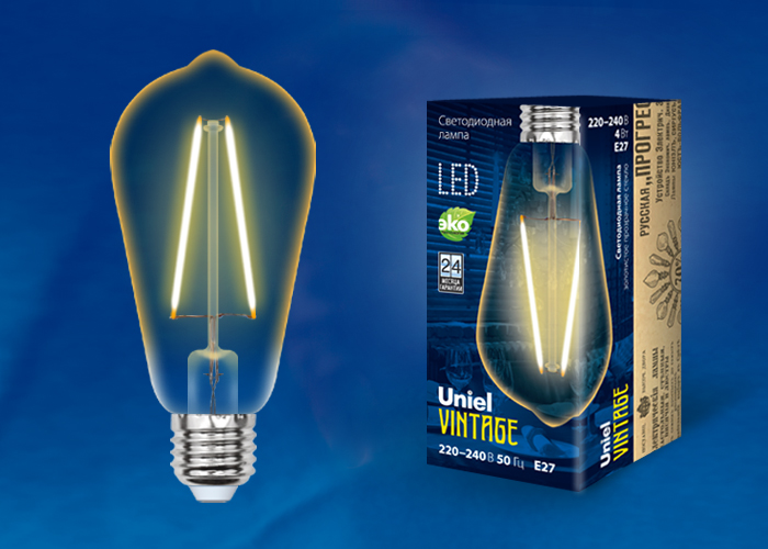LED-ST64-4W/GOLDEN/E27 GLV22GO